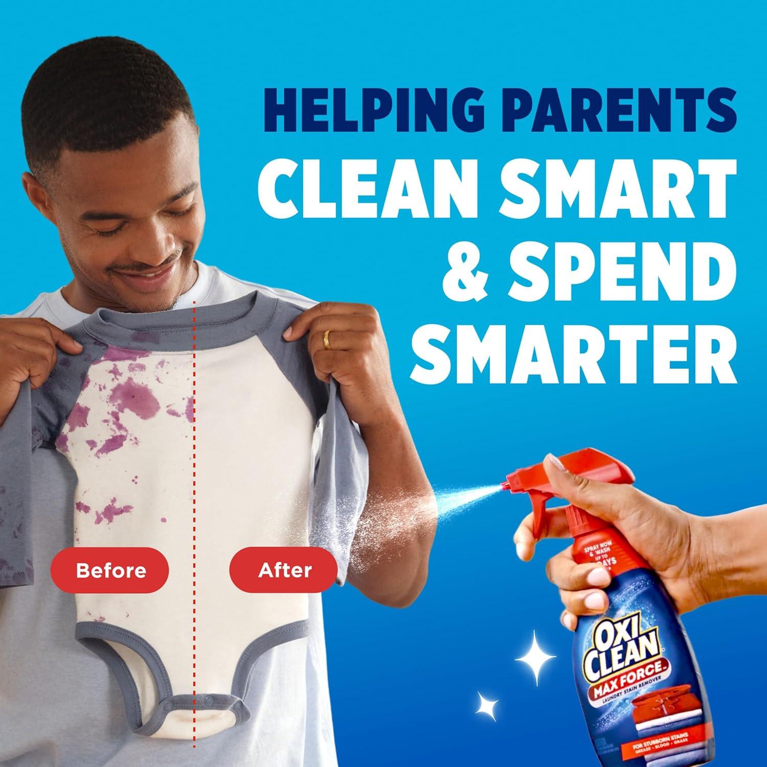 image:imageOxiClean Max Force Laundry Stain Remover Spray Newborn amp Baby Essentials Stain Treater 12 fl oz 3Pack2 Fl Oz Pack of 2