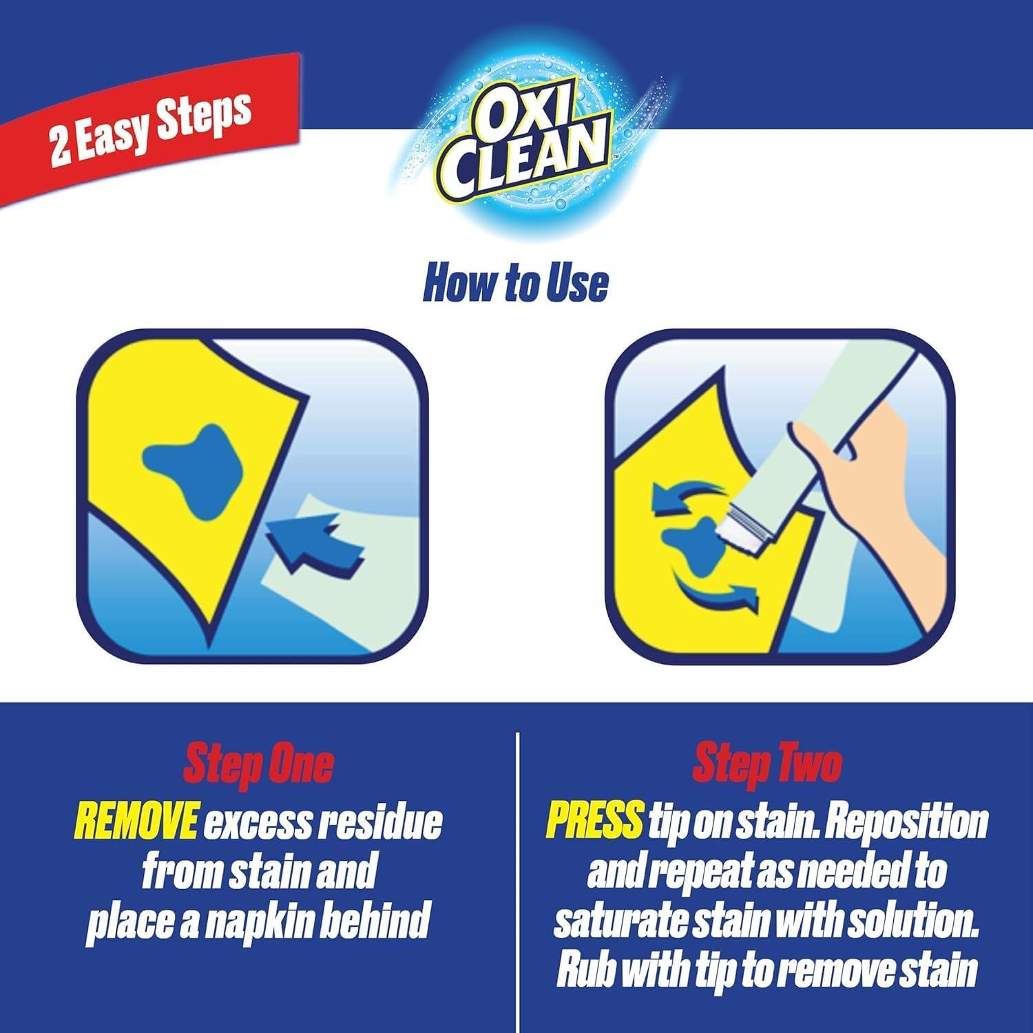 image:imageOxiClean On The Go Stain Remover Pen for Clothes Portable Instant Travel Size Stick Safe Cloth Stain Remover for Makeup Food and Drink Stain Pen for Clothes Pack of 3073 Fl Oz Pack of 3