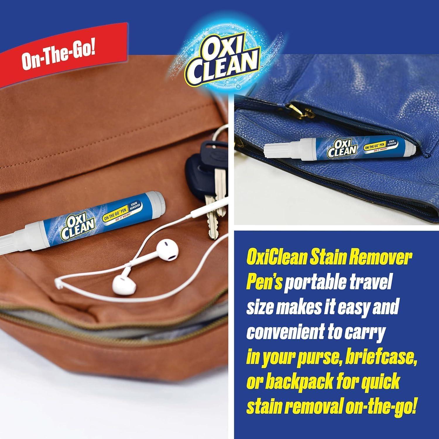 image:imageOxiClean On The Go Stain Remover Pen for Clothes Portable Instant Travel Size Stick Safe Cloth Stain Remover for Makeup Food and Drink Stain Pen for Clothes Pack of 3073 Fl Oz Pack of 3