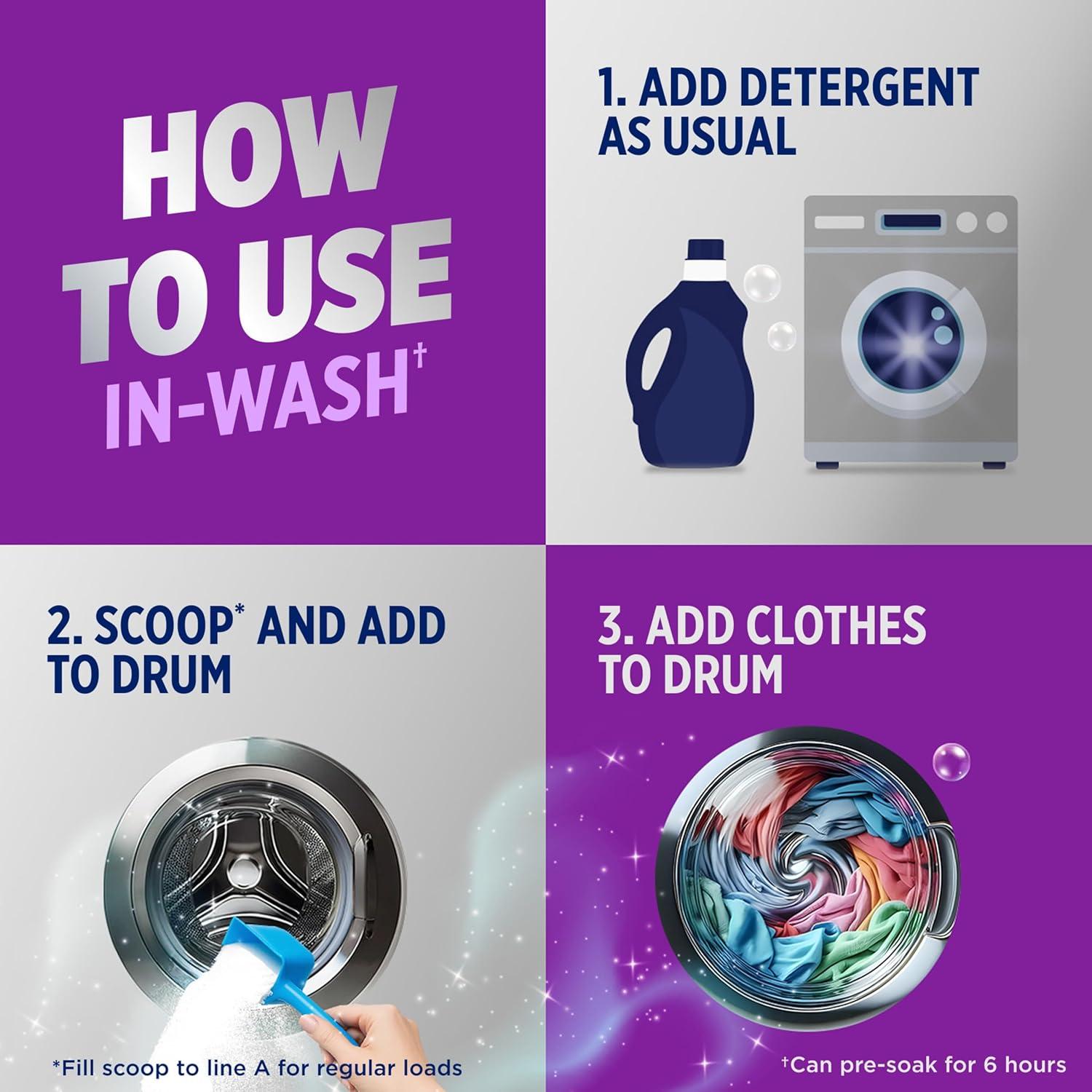 image:imageOxiClean Triple Action Odor Blasters Removes Stains and Eliminates Tough Odors Stain Remover Powder Use with Detergent ColorSafe and ChlorineFree 4 Lbs Pack of 1104 Ounce Pack of 1