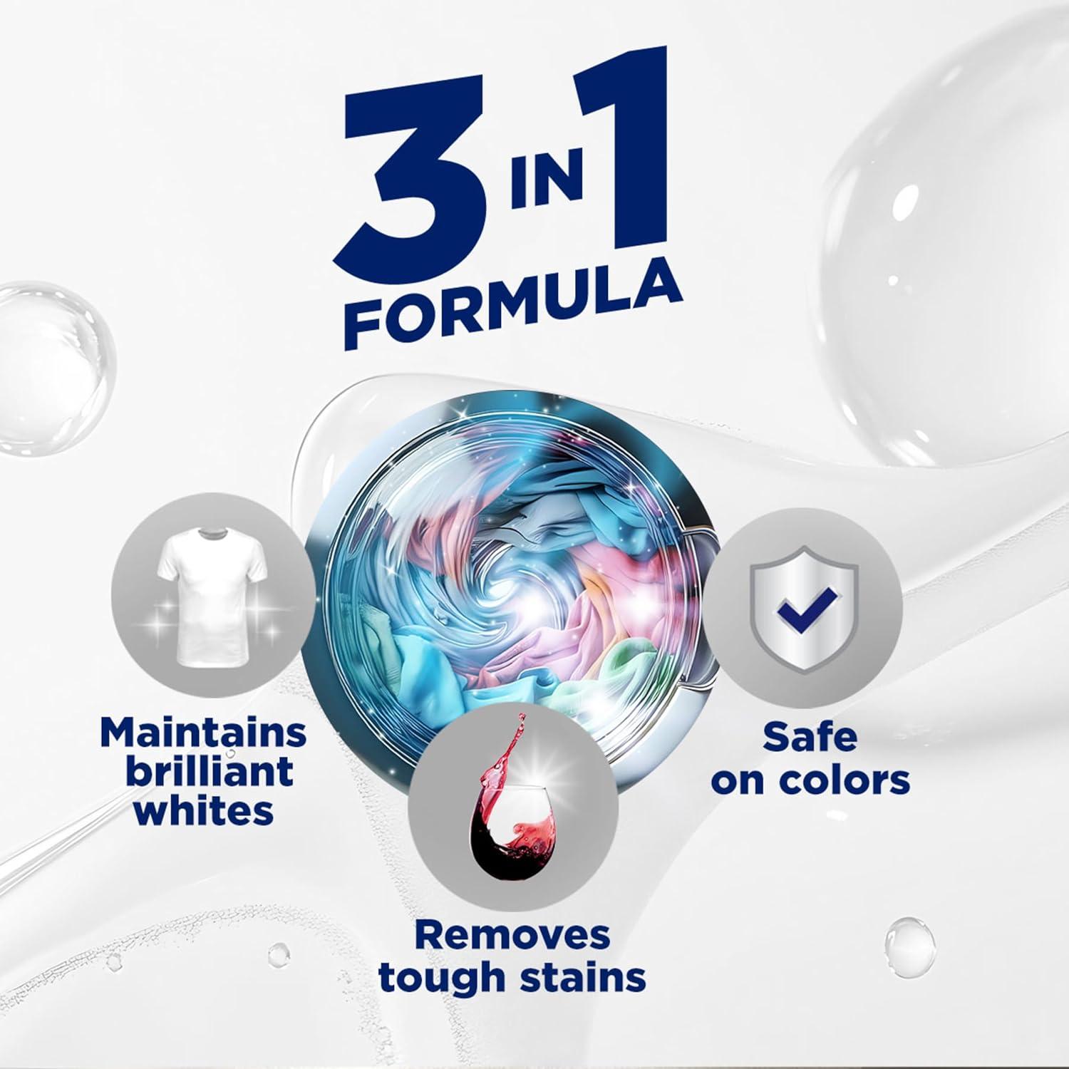 image:imageOxiClean Triple Action White Revive Laundry Whitener and Stain Remover Powder Use with Detergent Whitens and Brightens Clothes Removes Tough Stains Color Safe Chlorine Free 65 lbs64 Ounce Pack of 1