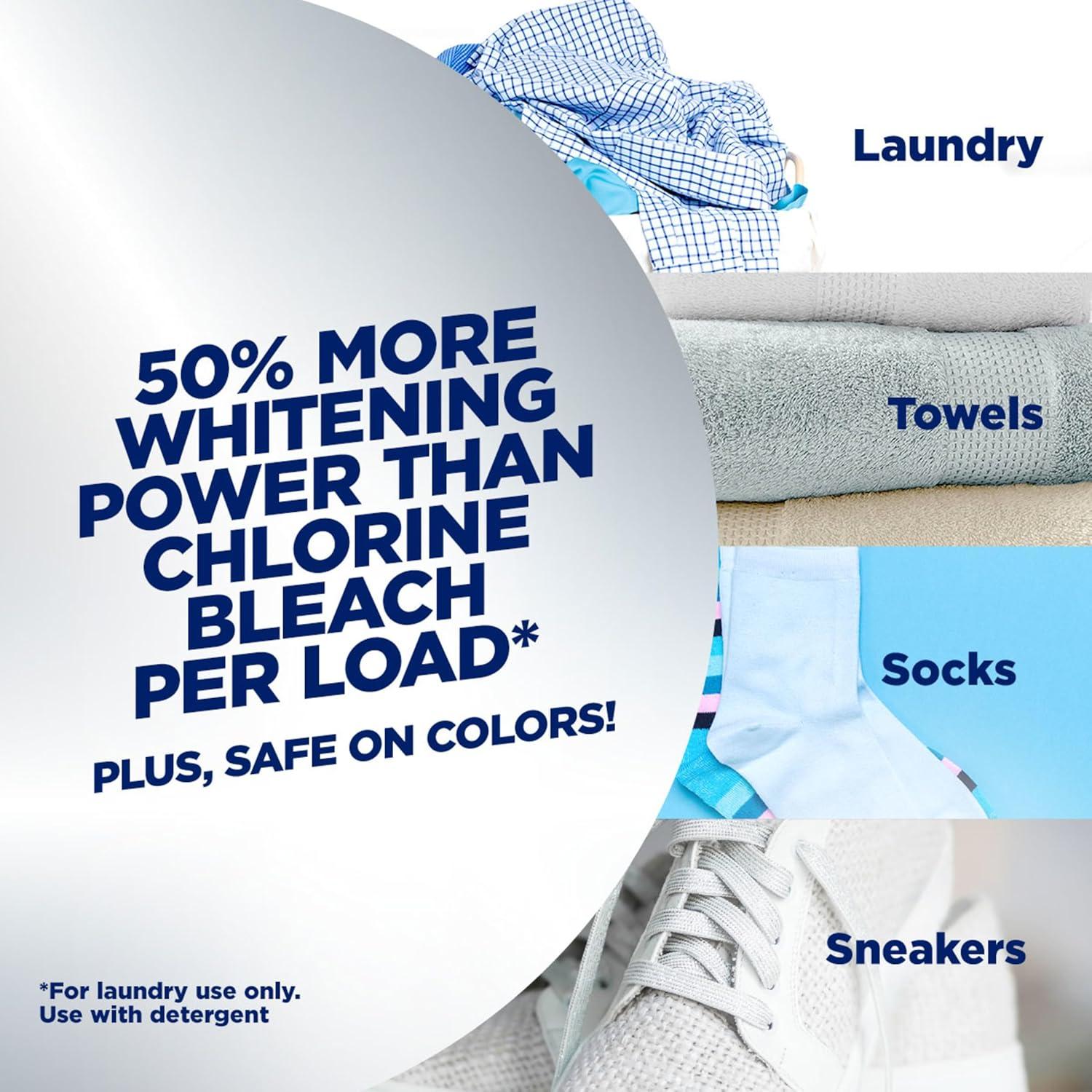 image:imageOxiClean Triple Action White Revive Laundry Whitener and Stain Remover Powder Use with Detergent Whitens and Brightens Clothes Removes Tough Stains Color Safe Chlorine Free 65 lbs104 Ounce Pack of 1