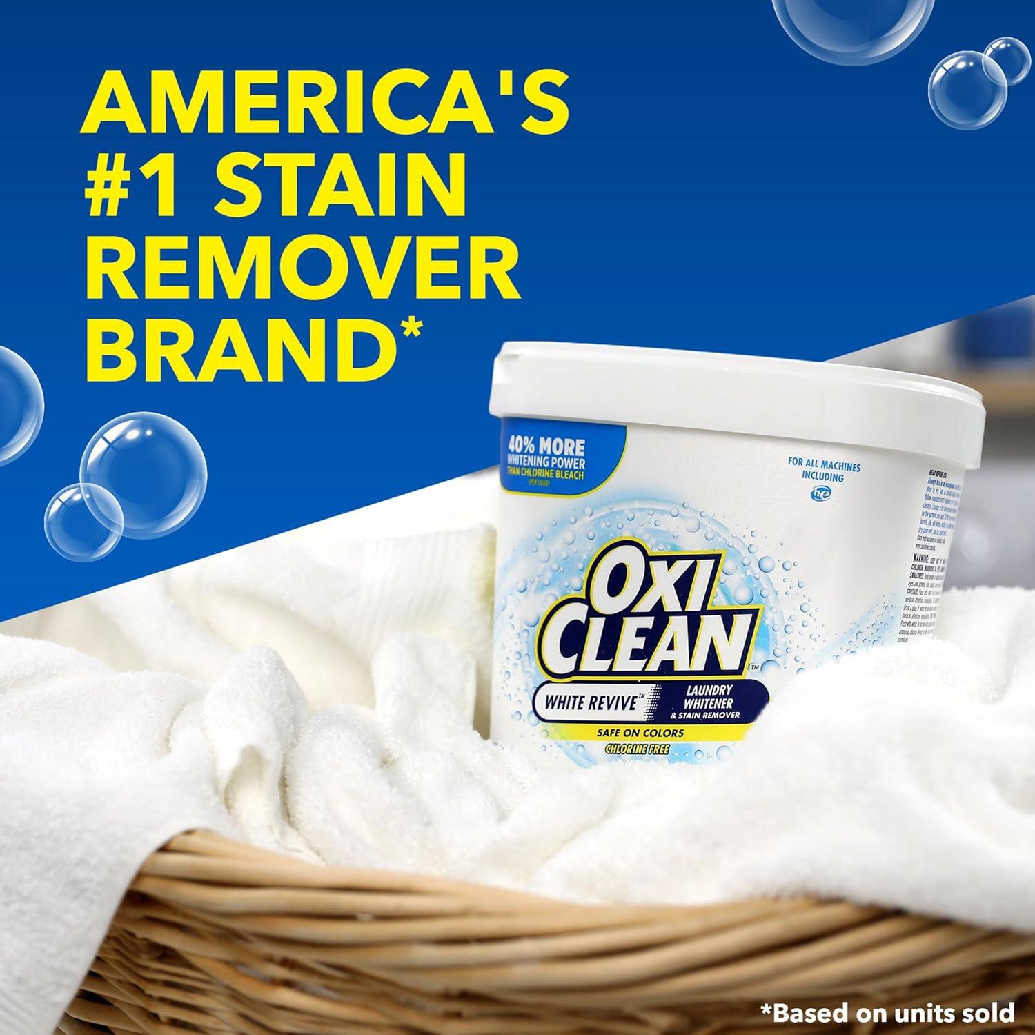image:imageOxiClean White Revive Laundry Whitener and Stain Remover Powder Alternative to Bleach for Laundry 5 lb48 Ounce Pack of 1