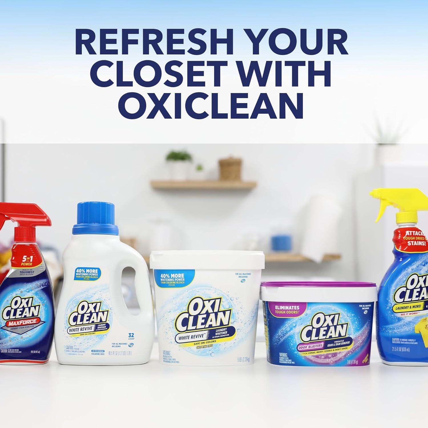 image:imageOxiClean White Revive Laundry Whitener and Stain Remover Powder Alternative to Bleach for Laundry 5 lb48 Ounce Pack of 1