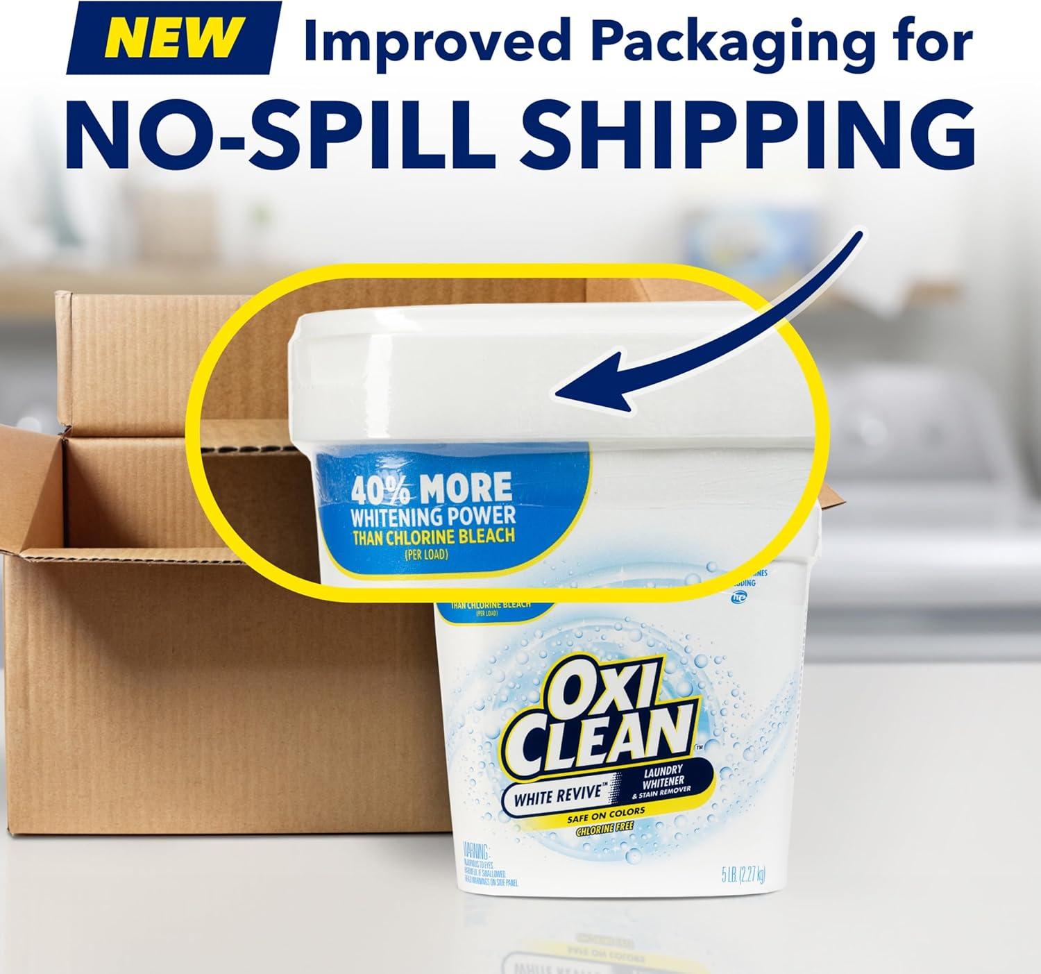 image:imageOxiClean White Revive Laundry Whitener and Stain Remover Powder Alternative to Bleach for Laundry 5 lb5 Pound Pack of 1