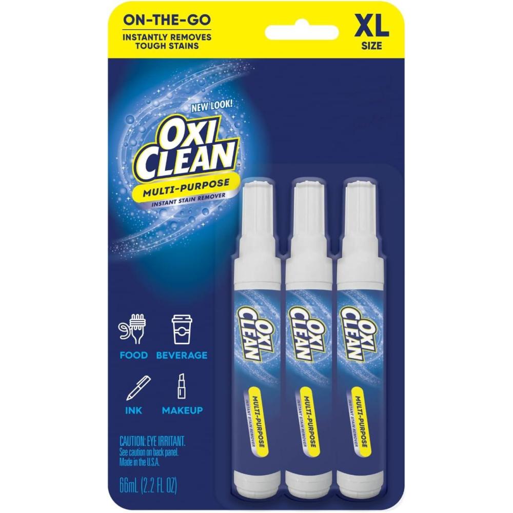 image:imageOxiClean On The Go Stain Remover Pen for Clothes Portable Instant Travel Size Stick Safe Cloth Stain Remover for Makeup Food and Drink Stain Pen for Clothes Pack of 3073 Fl Oz Pack of 3