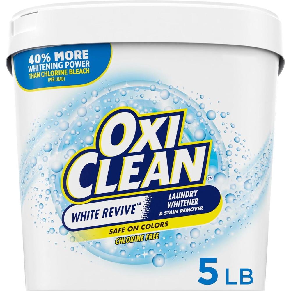 image:imageOxiClean White Revive Laundry Whitener and Stain Remover Powder Alternative to Bleach for Laundry 5 lb5 Pound Pack of 1