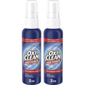 OxiClean Max Force Laundry Stain Remover Spray, Newborn & Baby Essentials, Stain Treater, 12 fl oz, 3-Pack(2 Fl Oz (Pack of 2))