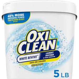 OxiClean White Revive Laundry Whitener and Stain Remover Powder, Alternative to Bleach for Laundry, 5 lb(5 Pound (Pack of 1))