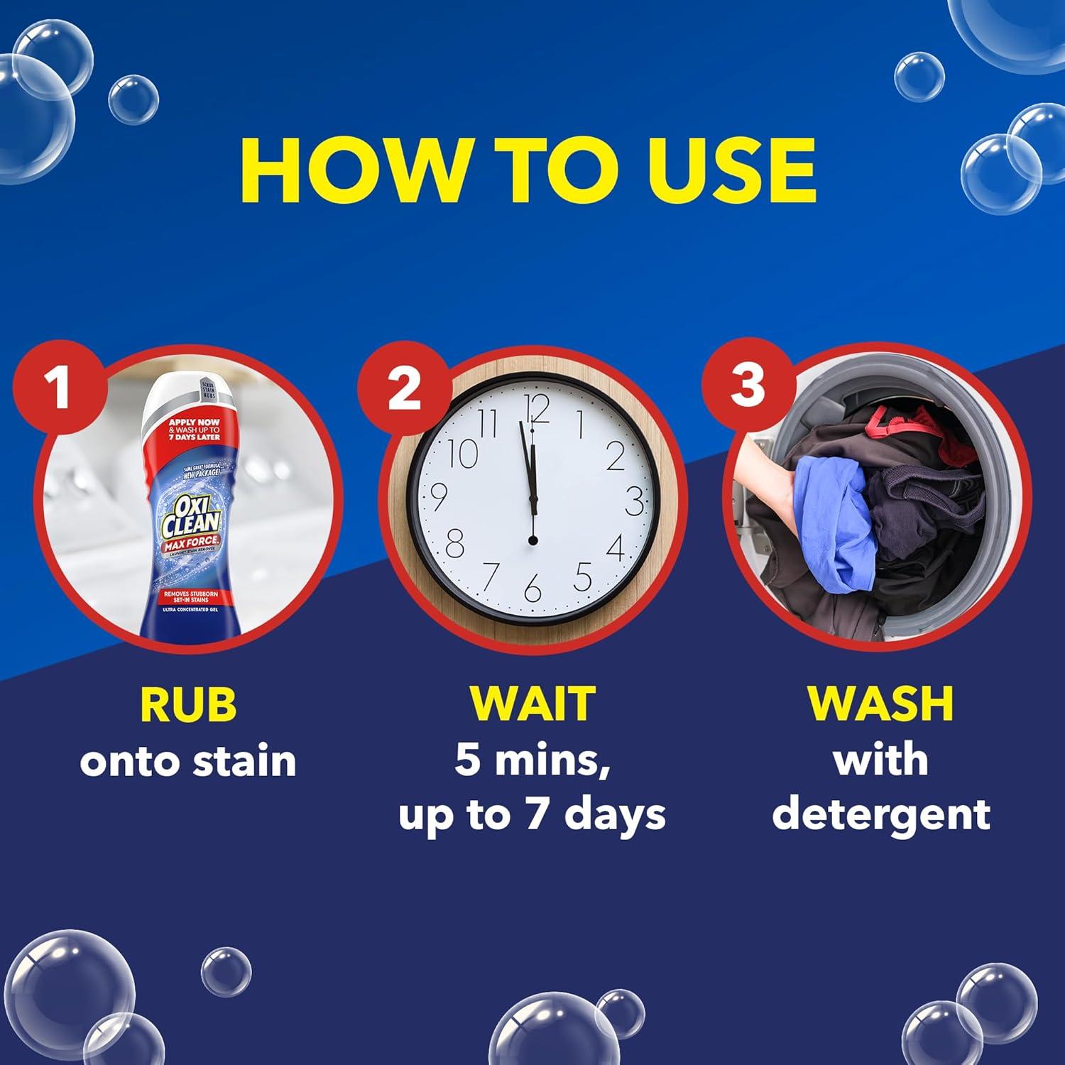 image:imageOxiClean Max Force Laundry Stain Remover Gel Stick 62 fl oz