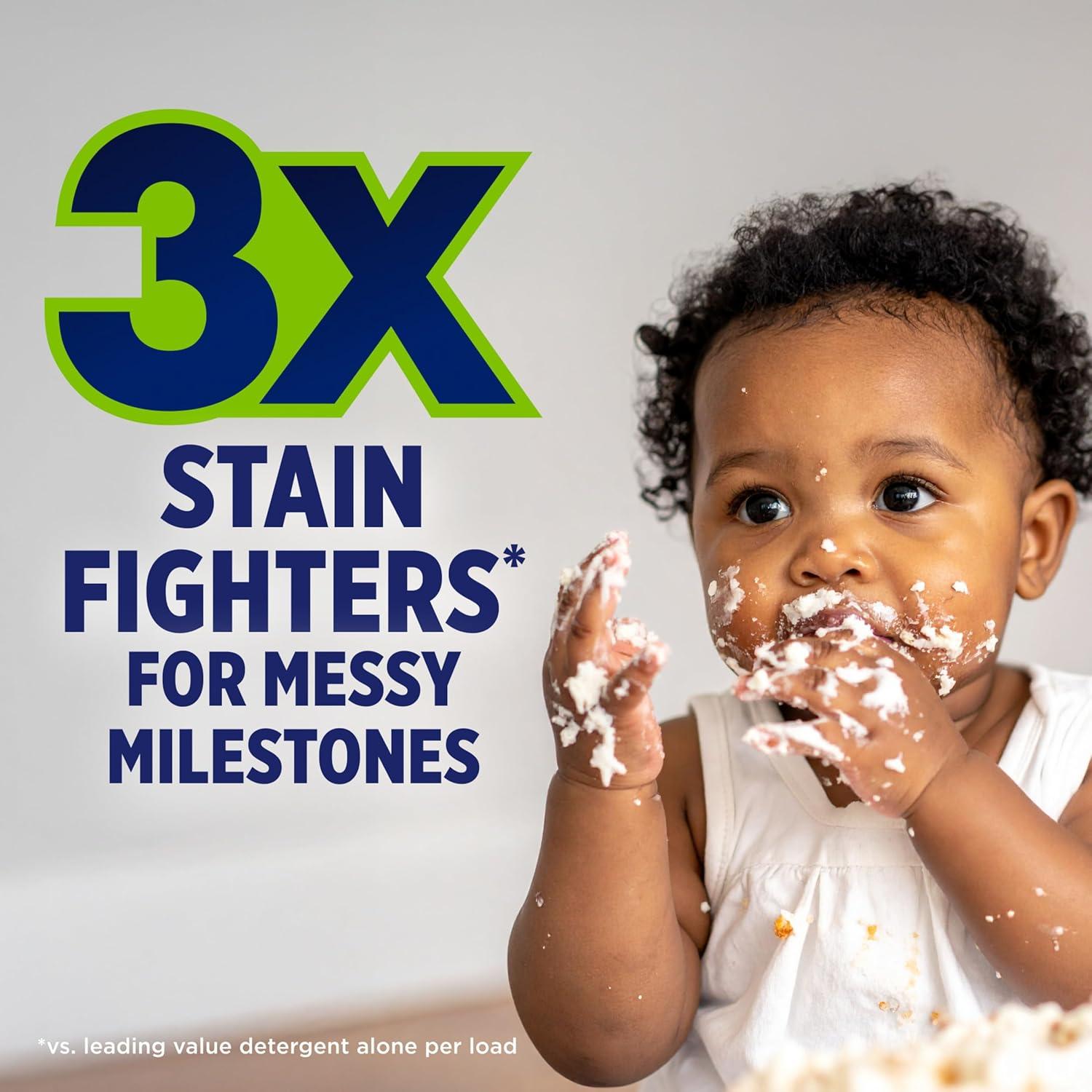 image:imageOxiClean Triple Action Free Versatile Stain Remover Powder Use with Detergent No Fragrance No Dyes No Chlorine Removes Stains Brightens Colors and Whites 4 lbs