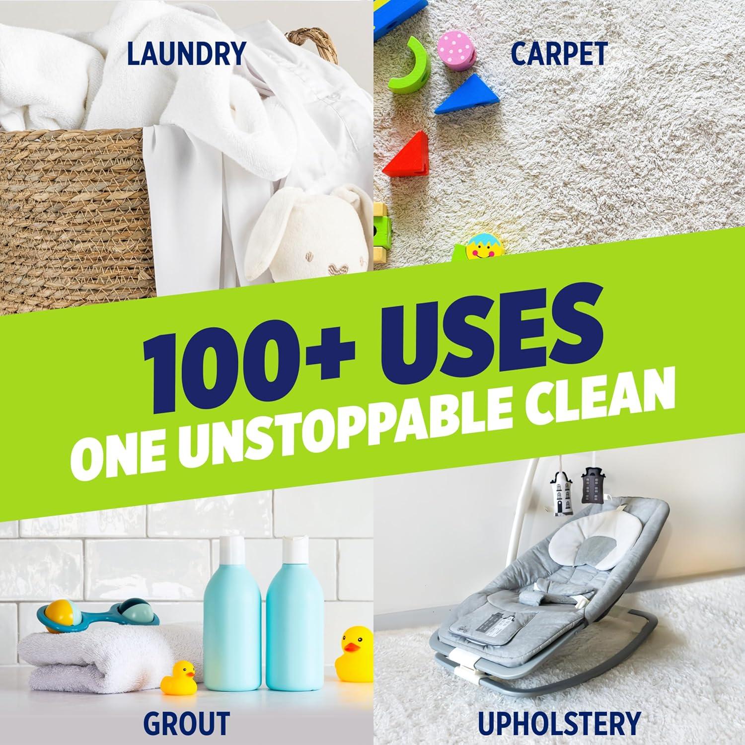 image:imageOxiClean Triple Action Free Versatile Stain Remover Powder Use with Detergent No Fragrance No Dyes No Chlorine Removes Stains Brightens Colors and Whites 4 lbs