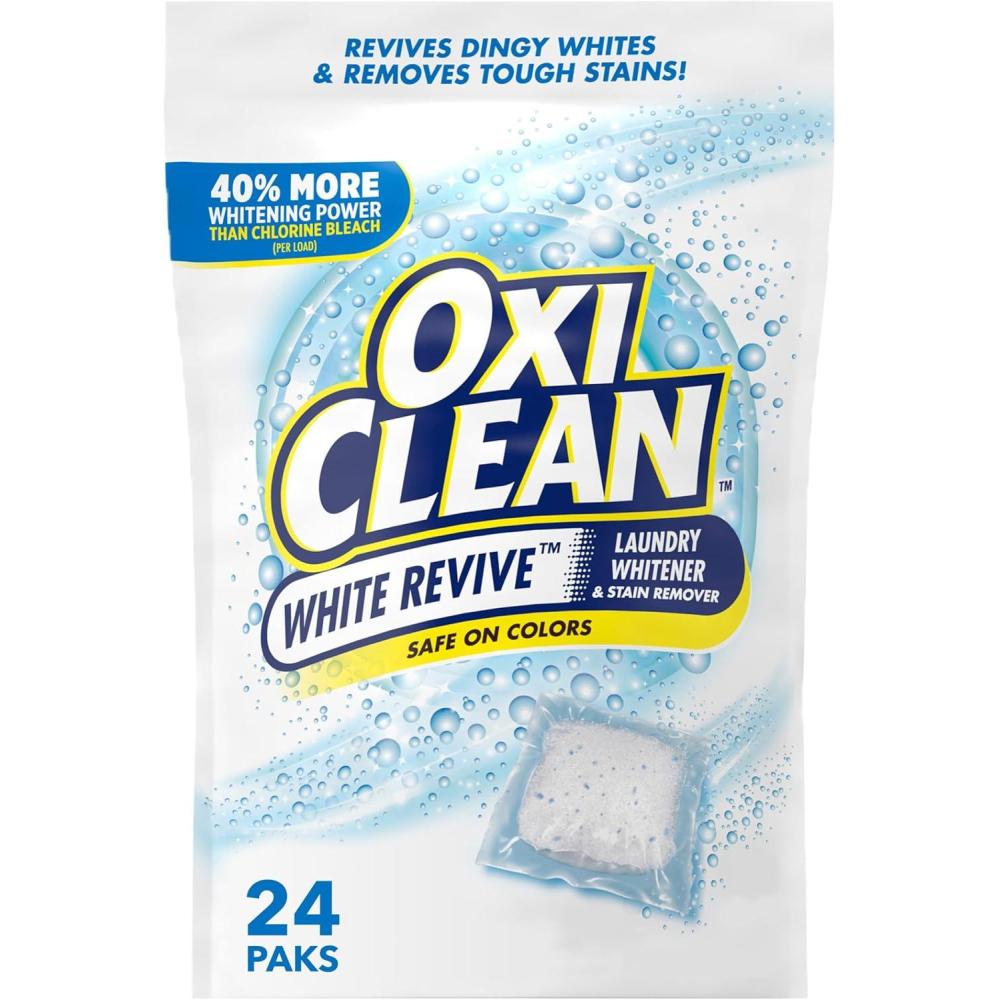 image:imageOxiClean White Revive Laundry Whitener and Stain Remover Power Paks 24 Count24 Count Pack of 1